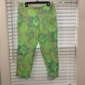NWT J. Crew Neon Floral Cropped Trousers